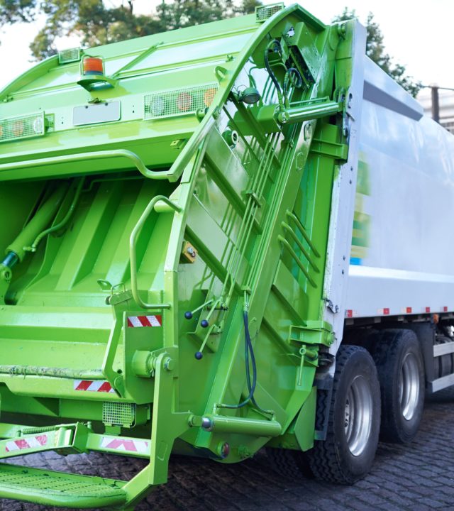 Cropped shot of a garbage removal service.
